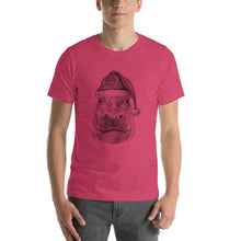 Load image into Gallery viewer, Hippo christmas hat art Unisex T-Shirt